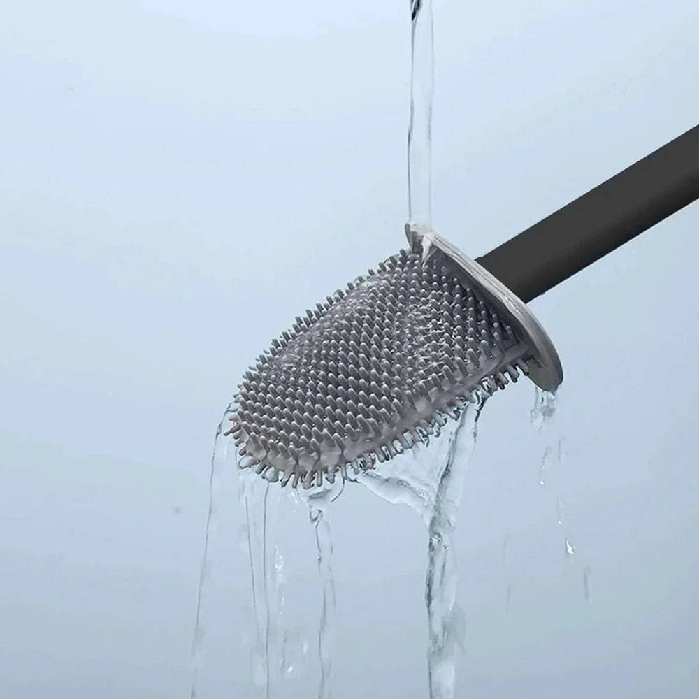 Brosse De Toilette En Silicone Flexible – Conception Durable Et Antibactérienne