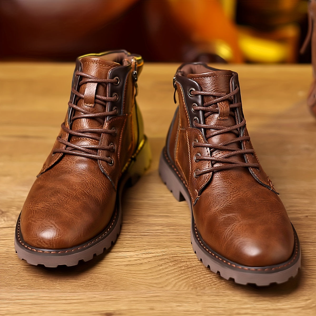 Aerialna elegancja: skórzane buty