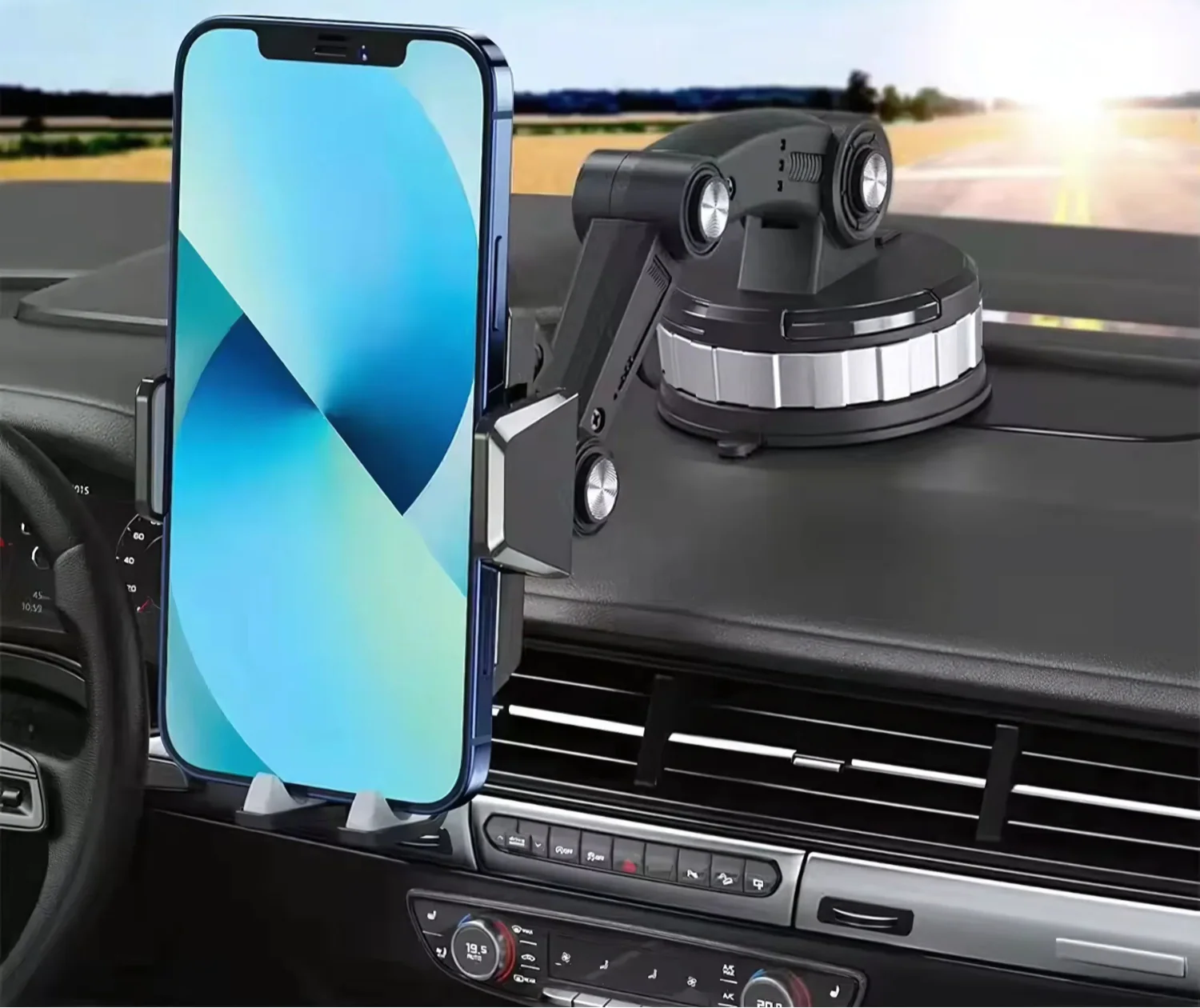 Støtte for Smartphone Bil Rotasjon 360° — Full rotasjon og maksimal stabilitet 